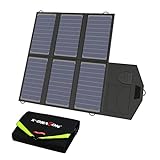 X-DRAGON Faltbar Solarpanel Solar Charger 40W Solar Klappbar Solar Panel USB (5V USB + 18V DC) für Kurbelradio Notfall, Laptops, Akku, Powerbank, Tablets, Smartphones, Reise, Notfall…