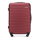 WITTCHEN Koffer – Mittelgroßer | hartschalen, Material: ABS | hochwertiger und Stabiler | Rot | 65 L | 67x26x45 cm