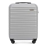 WITTCHEN Koffer – Handgepäck | hartschalen, Material: ABS | hochwertiger und Stabiler | Grau | 34 L | 54x20x38 cm
