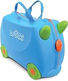 Trunki Handgepäck & Kinderkoffer zum Draufsitzen | Kinder Risen Geschenk für Mädchen & Jungen | Trolley Terrance (Blau)